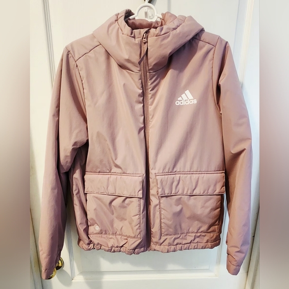 Adidas Pink Hooded Jacket - Picture 1 of 4